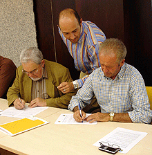 Alfredo Terrén y René Rosé firmaron el 14 de mayo el compromiso de cooperación