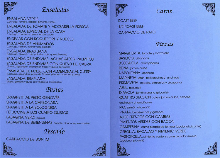 como hacer menu para restaurante