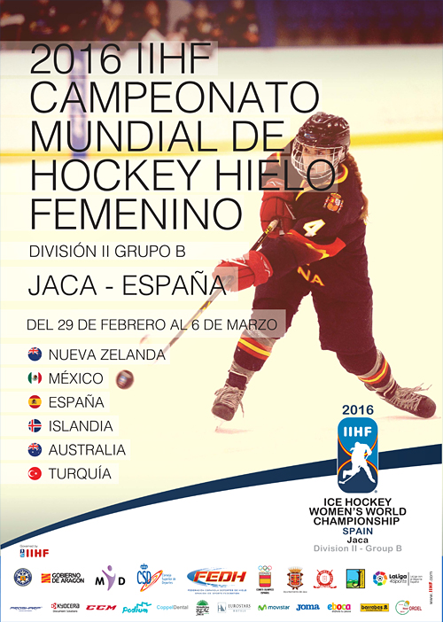 El Campeonato del Mundo de Hockey Hielo Femenino División II Grupo B se celebrará en la capital jacetana del 29 de febrero al 6 de marzo, y contará con la participación de las selecciones de Nueva Zelanda, Méjico, Australia, Turquía, Islandia y España.