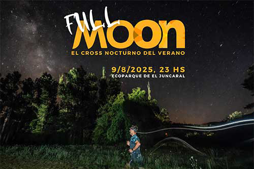 Full Moon 

Carrera nocturna de 5 kilómetros en la que únicamente el brillo de la luna llena y la luz de frontales en un recorrido a través del bosque
