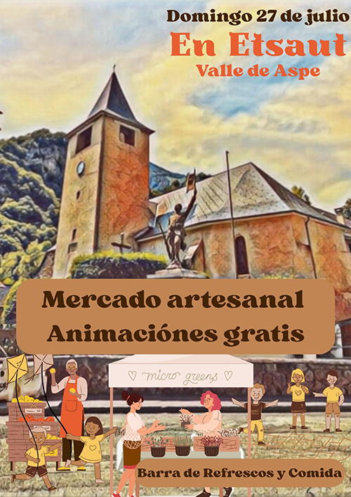 Mercado artesanal en Etsaut