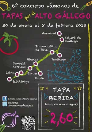 Cartel 6º Concurso Vámonos de Tapas por el Alto Gállego