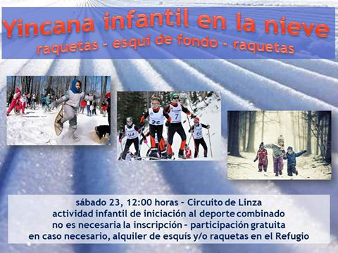 Yincana infantil en la nieve