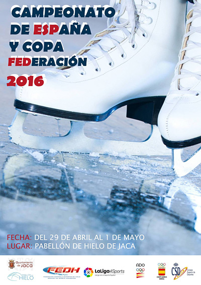 Del 29 de abril al 1 de mayo el Pabellón de Hielo de Jaca va a celebrar el Campeonato de España y Copa Federación de patinaje artístico, organizado por la Federación Española Deportes de Hielo.