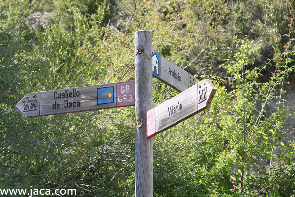 Castiello de Jaca es uno de los puntos principales del Camino de Santiago aragonés.