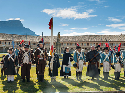 Imagen de archivo de la recreación napoleónica de Jaca en la Ciudadela, 2014