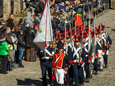 Imagen de archivo de la recreación napoleónica de Jaca en la Ciudadela, 2014