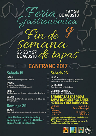 Por su parte, Canfranc acogerá durante el fin de semana una nueva edición de su feria gastronómica con una veintena de puestos que ofrecerán una selección de productos locales y regionales. 