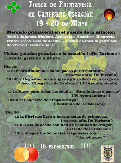 Visitas gratuitas a la Estación de Canfranc y A Lurte, mercado de primavera, visita al Arboretum y gastronomía son algunas de las propuestas para este fin de semana en Canfranc.