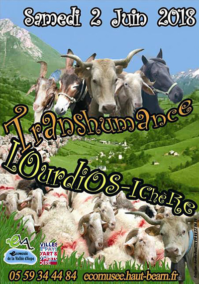 Lourdios-Ichère celebra este sábado 2 de junio la fiesta de la trashumancia, con el traslado de los rebaños de vacas, cabras y ovejas a puerto. Además del paso de los rebaños (cerca de 1000 cabezas), podremos descubrir las razas locales, participar en la fabricación y del queso (y disfrutar de su degustación) además de pasar una jornada diferente con las actividades de animación previstas. Para completar la jornada, nada mejor que visitar el Espace Ludopia (Accous) y el Refuge Parc'Ours en Borce. 