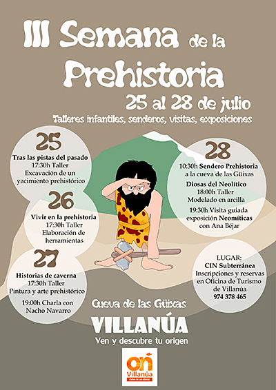 El programa que se desarrollará en el CIN Subterránea y en la cueva de Las Güixas del 25 al 28 de julio, plantea una amplia y variada oferta de actividades, dirigidas principalmente a niños y jóvenes de entre 6 y 14 años. 