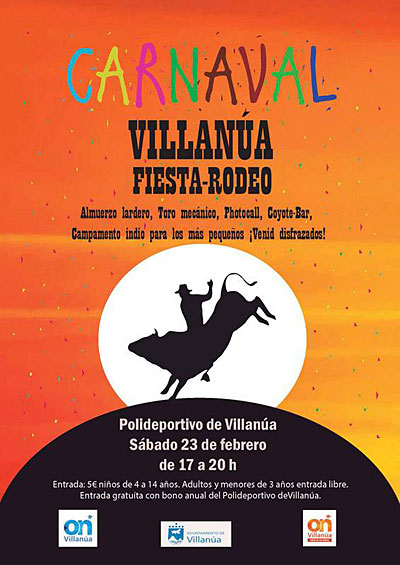 Villanúa prepara el sábado 23 de febrero un carnaval temático que en 2019 se dedicará al lejano Oeste, con una fiesta-rodeo en la que vaqueros e indios se darán cita para disfrutar de un Carnaval pensado para los más pequeños. Os esperan a todos, disfrazados...