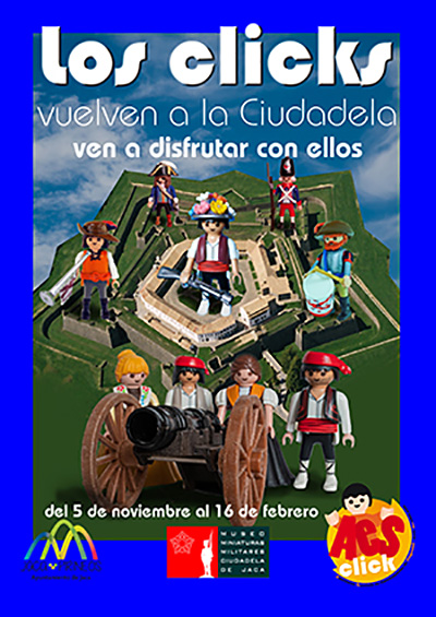 Más de 8.000 piezas de Playmobil se adueñarán de la Ciudadela del 5 de noviembre al 16 de febrero de 2020, en una exposición temporal que ofrecerá nueve escenarios, con protagonismo jaqués en los dedicados al Primer Viernes de Mayo de Jaca, la Estación de Canfranc o el del Regimiento de Cazadores de Montaña Galicia 64.