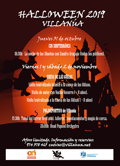 El público infantil será uno de los principales protagonistas de Halloween en Villanúa, a través del amplio programa de actividades que se desarrollará en el Polideportivo. La tarde del jueves se celebrará "La noche de Almetas" con Sandra Araguás; una propuesta ya tradicional en el Halloween de Villanúa que este año incluye una charla etnográfica para niños y adultos sobre tradiciones del Alto Aragón en la Noche de Difuntos y Día de Todos los Santos. Posteriormente, se realizará un paseo hasta el antiguo cementerio con calabazas iluminadas. Es una actividad gratuita y no requiere inscripción previa.