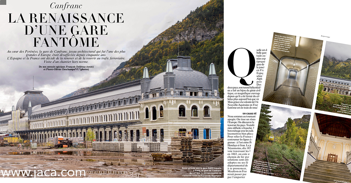 Con motivo del 50 aniversario de la interrupción del transporte internacional por la línea Pau-Canfranc, el diario francés dedica un artículo a la Estación de Canfranc, pero sobre todo al pasado y el futuro de la línea; repasa las acciones emprendidas por ambos gobiernos. 