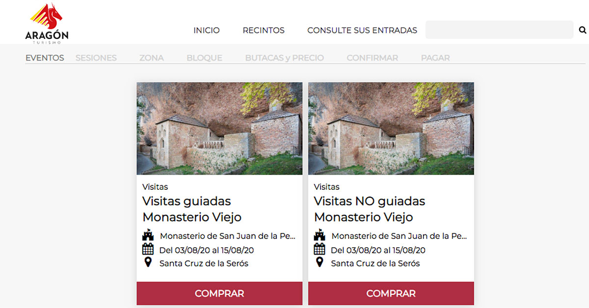 Las entradas anticipadas del Monasterio de San Juan de la Peña, online