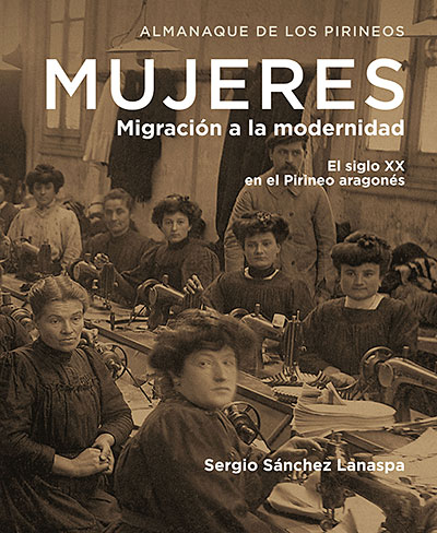 “Mujeres. Migración a la modernidad” es un compendio de artículos –relatos o reportajes- que tratan de reflejar el papel de la mujer en los cambios sociales vividos en el Pirineo aragonés en la primera mitad del siglo XX. Las ansotanas vendedoras de té que inspiraron a Galdós y a Sorolla; las "golondrinas" que cruzaban la frontera para trabajar en la industria del piedemonte francés; las emigrantes a América; las maestras durante la guerra civil... pero también nombres propios que hicieron el viaje inverso como los de Anne Lister, Louise Carlé, Violet Alford, Lilí Álvarez o Margalide Le Bondidier.