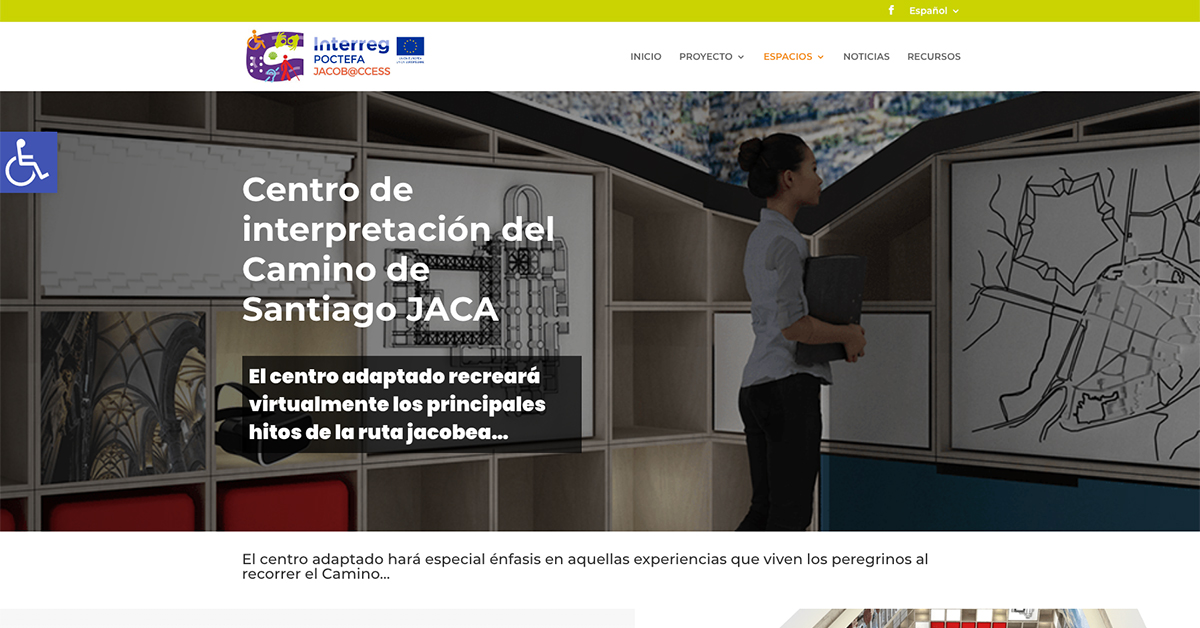 Jacob@ccess —que inició su andadura en 2016— conecta municipios a lo largo del Camino de Santiago para hacer que este patrimonio histórico y cultural de la zona transfronteriza de Francia y España sea accesible para las personas con discapacidades físicas y mentales. 