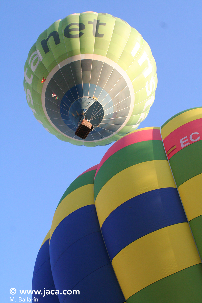 globos aerostáticos en Jaca, Ciudadela . Julio 2021