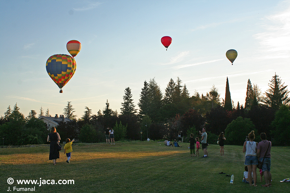 globos aerostáticos en Jaca, Ciudadela . Julio 2021