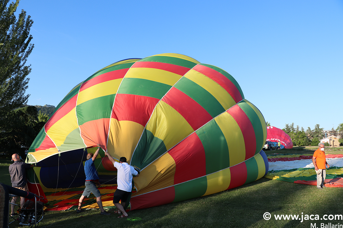 globos aerostáticos en Jaca, Ciudadela . Julio 2021