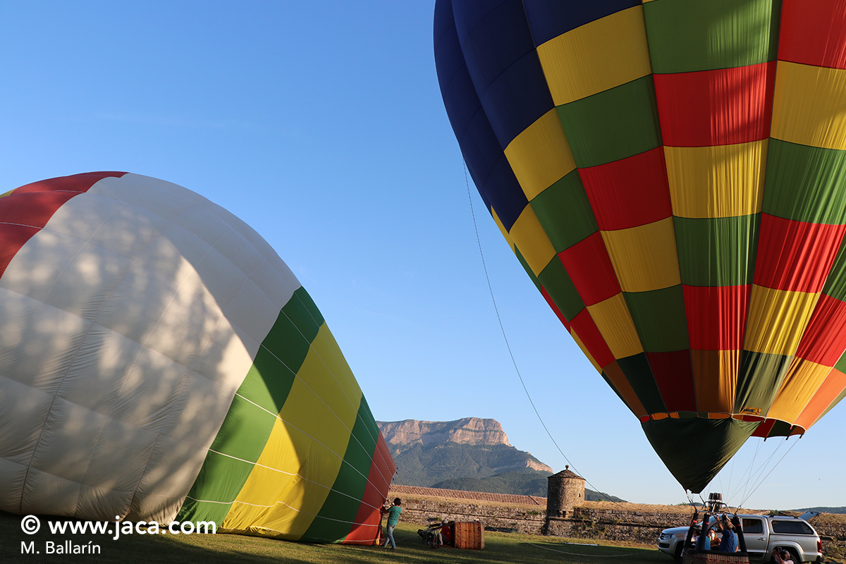 globos aerostáticos en Jaca, Ciudadela . Julio 2021