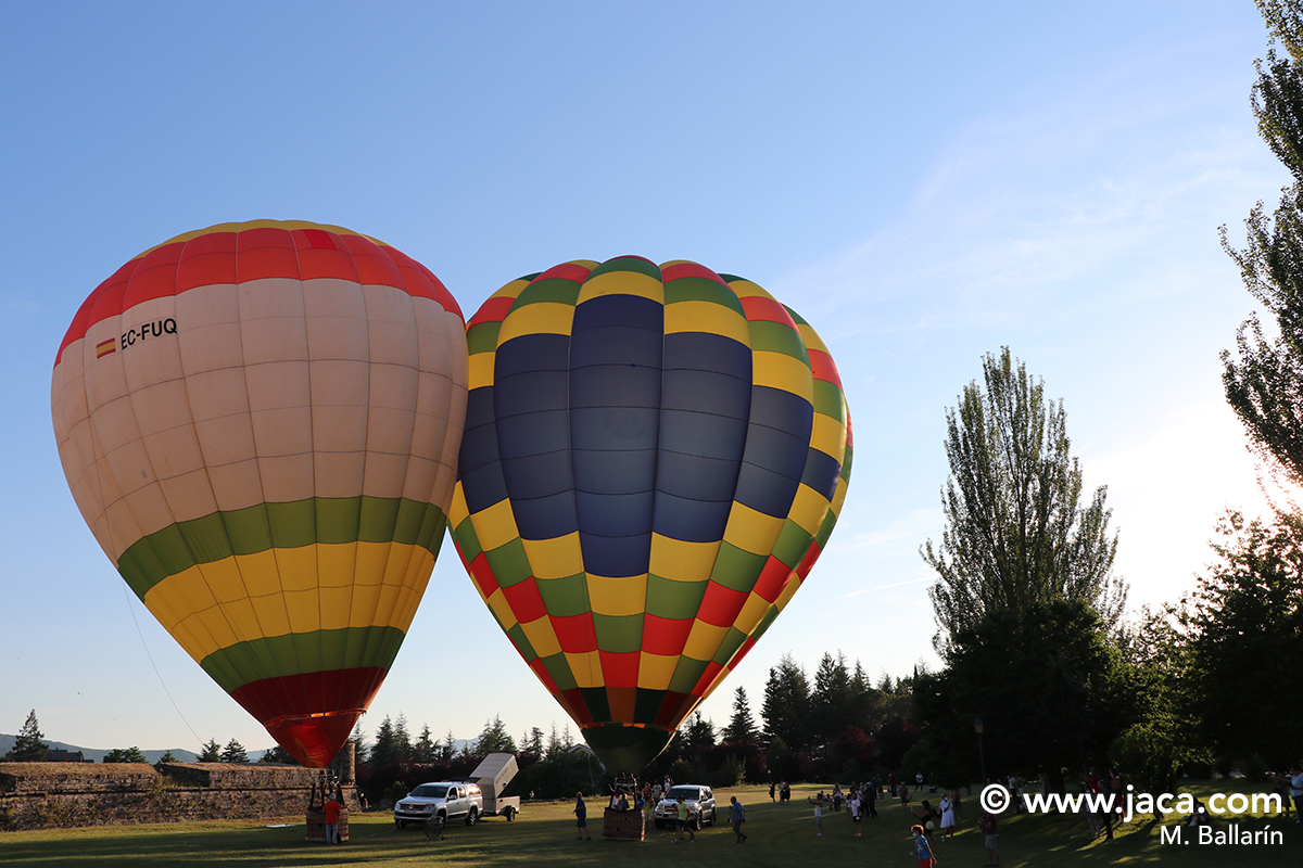 globos aerostáticos en Jaca, Ciudadela . Julio 2021