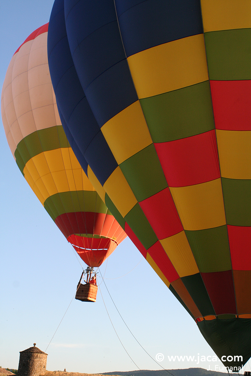 globos aerostáticos en Jaca, Ciudadela . Julio 2021