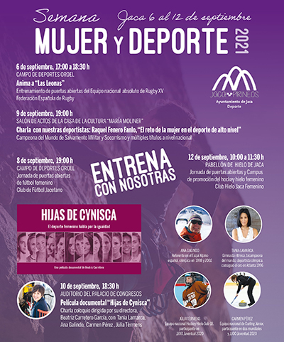 El programa de actividades, que cuenta con jornadas de puertas abiertas, charla, proyección de película documental y mesa redonda es una excelente ocasión para conocer de primera mano la experiencia de algunas de las deportistas que han marcado un hito en el deporte femenino en nuestro país y comunidad, y de jóvenes que están iniciando su camino.