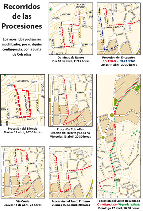 Recorrido procesiones Jaca