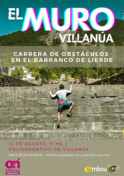 Las 26 gradas del barranco de El Lierde (el barranco tiene un total de 28), en Villanúa, se convertirán este sábado a partir de las 11 de la mañana en los obstáculos que deberán superar los participantes de la primera edición de “El Muro”. No hay nombre mejor para definir lo que van a tener enfrente los atletas. Aprovechando la estructura de canalizacion del barranco del Lierde, las sogas instaladas por la organización y el acondicionamiento respetuoso del entorno, se ha logrado diseñar un track único en el mundo. 