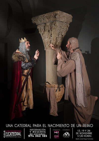 La visita teatralizada de Toño L´Hotellerie, titulada 'Una Catedral para el nacimiento de un reino', tendrá como protagonista a Sancho Ramírez y, cuando finalice su monólogo en el atrio, el público entrará al templo donde aparecerá un cantero medieval "que cuenta por qué ha venido, con quien, secretos curiosos de los canteros de la Edad Media, así como leyendas e historias con absoluto rigor". Y es que su autor han contado con la ayuda tanto de Belén Luque, directora del Museo Diocesano de Jaca, como del historiador Domingo Buesa.
Esta visita se desarrollará tres sábados de noviembre, los días 12, 19 y 26, a las 17.30 y esta pensada para público familiar. Las entradas para las dos actividades se pueden adquirir desde este martes, 8 de noviembre, en la taquilla del Museo Diocesano en el horario de apertura (de martes a sábado de 10,30 a 13.30 y de 16.00 a 19.00 y los domingos por la mañana). El precio es de 3 euros para adultos y de 2,5 para jóvenes de entre 7 y 16 años. Los menores de 7 años gratis. El aforo es limitado a 40 personas en 'Los secretos de la Catedral de Jaca' y 80 para la visita teatralizada.