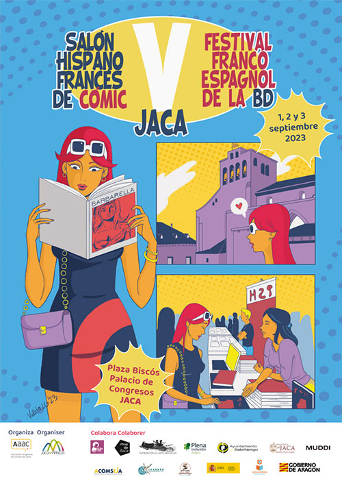 La plaza Biscos y el Palacio de Congresos de Jaca volverán a convertirse los días 1, 2 y 3 de septiembre en la capital del cómic y la novela gráfica de España con el V Salón Hispano Francés de Cómic de Jaca/ Festival Franco Espagnol de la BD à Jaca.