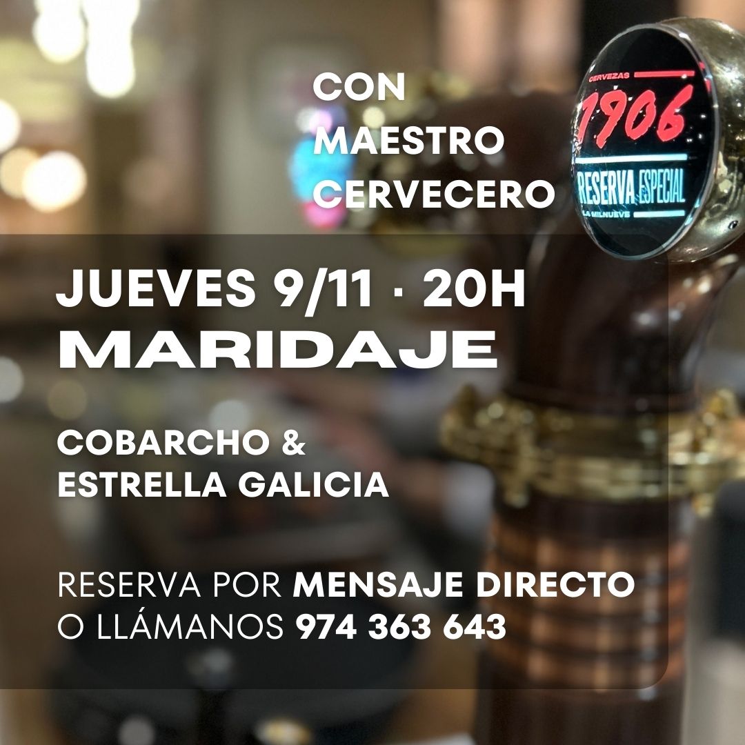 Maridaje con estrella, en Restaurante Cobarcho