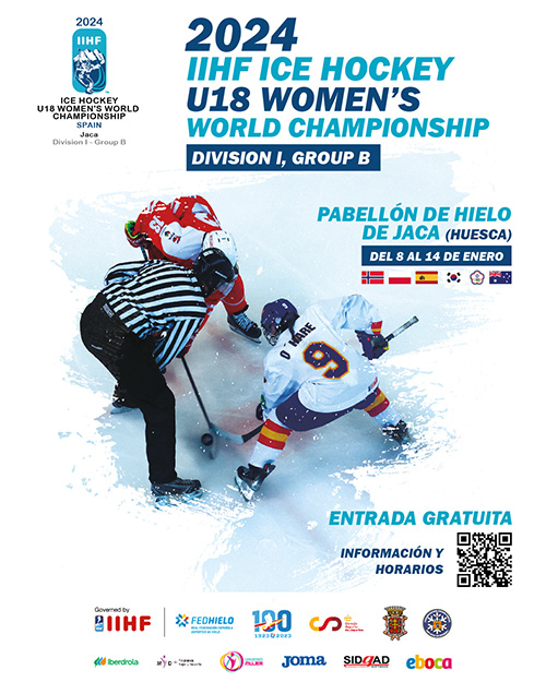 El Pabellón de Hielo de Jaca acogerá del 8 al 14 de enero el Mundial U18 Femenino de Hockey Hielo 2024 (División I, Grupo B) organizado por la Real Federación Española de Deportes de Hielo (RFEDH). 