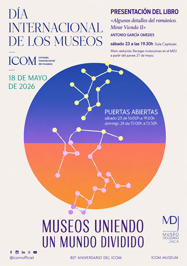 Bajo el lema internacional de esta edición, “Museos uniendo un mundo dividido”, el museo ofrecerá acceso gratuito a sus instalaciones el sábado 23 de mayo, de 16:00 a 19:00 horas, y el domingo 24 de mayo, de 10:00 a 13:30 horas.